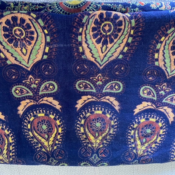 Tablecloth Round Colorful All Cotton. Blue, Red & Yellow. No stains, smells.EC - Picture 12 of 12